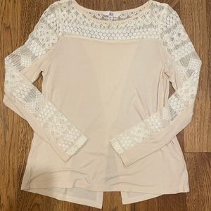 Soft Long Sleeve with White Sheer detail
